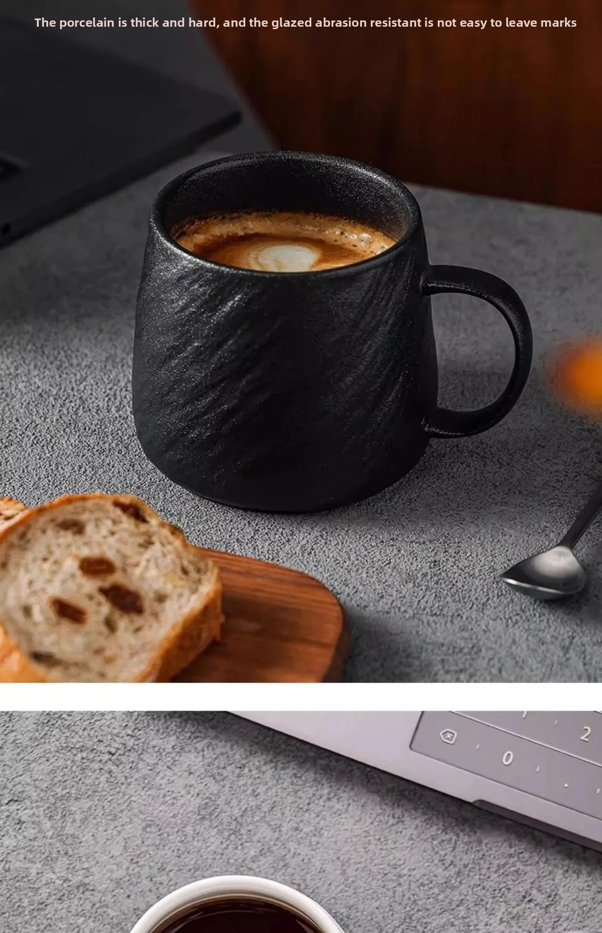 |イベント・ノベルティ用品 |電子レンジ対応セラミックマグカップ 黒白| 550ml