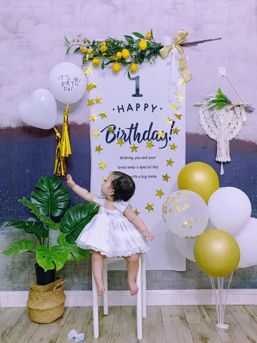 パーティー装飾 布製バースデー用 壁面バナー 誕生日会用