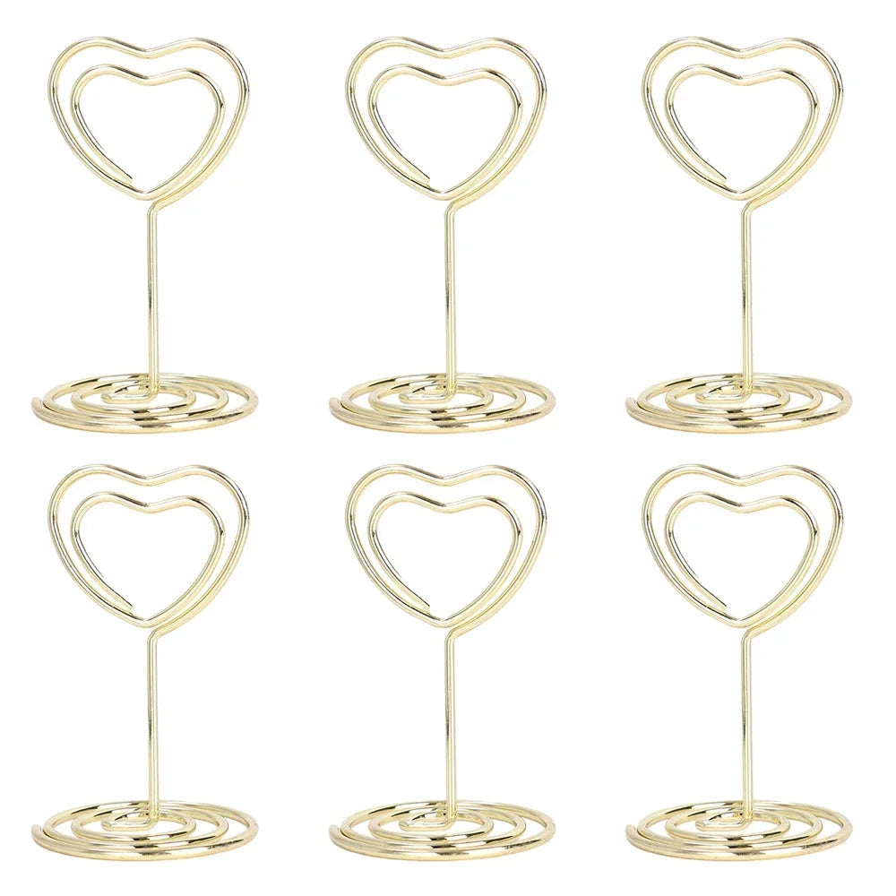 イベント・結婚式装飾|金属製プレースカードホルダー ハート&丸型