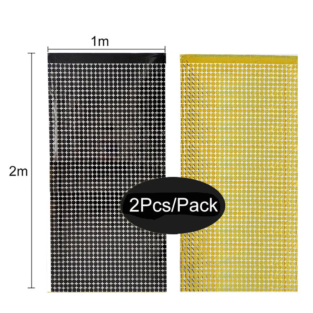 パーティー・インテリア装飾 キラキラ!カーテン 2枚入 ミラーボール風デザイン