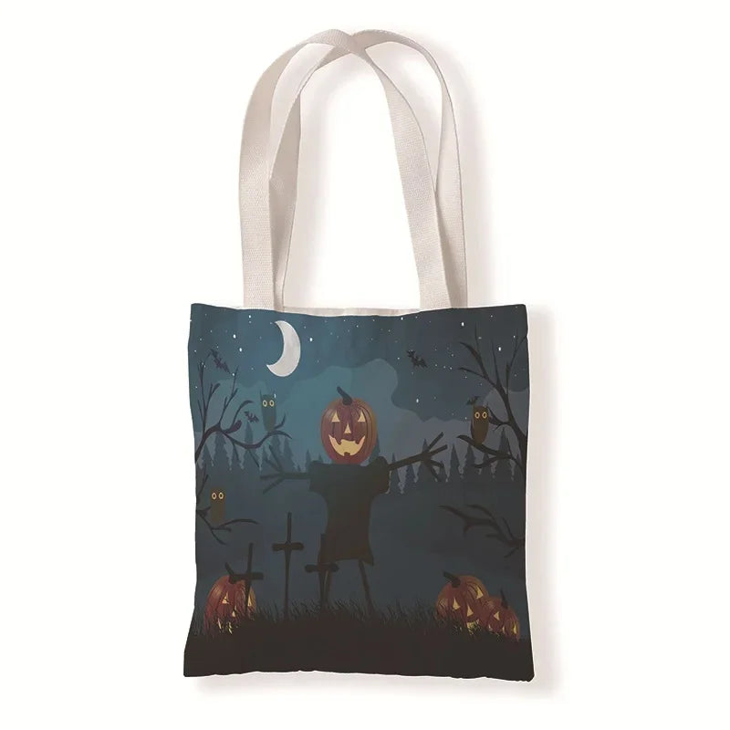 ハロウィングッズ|ハロウィンパンプキンキャンバストートバッグ