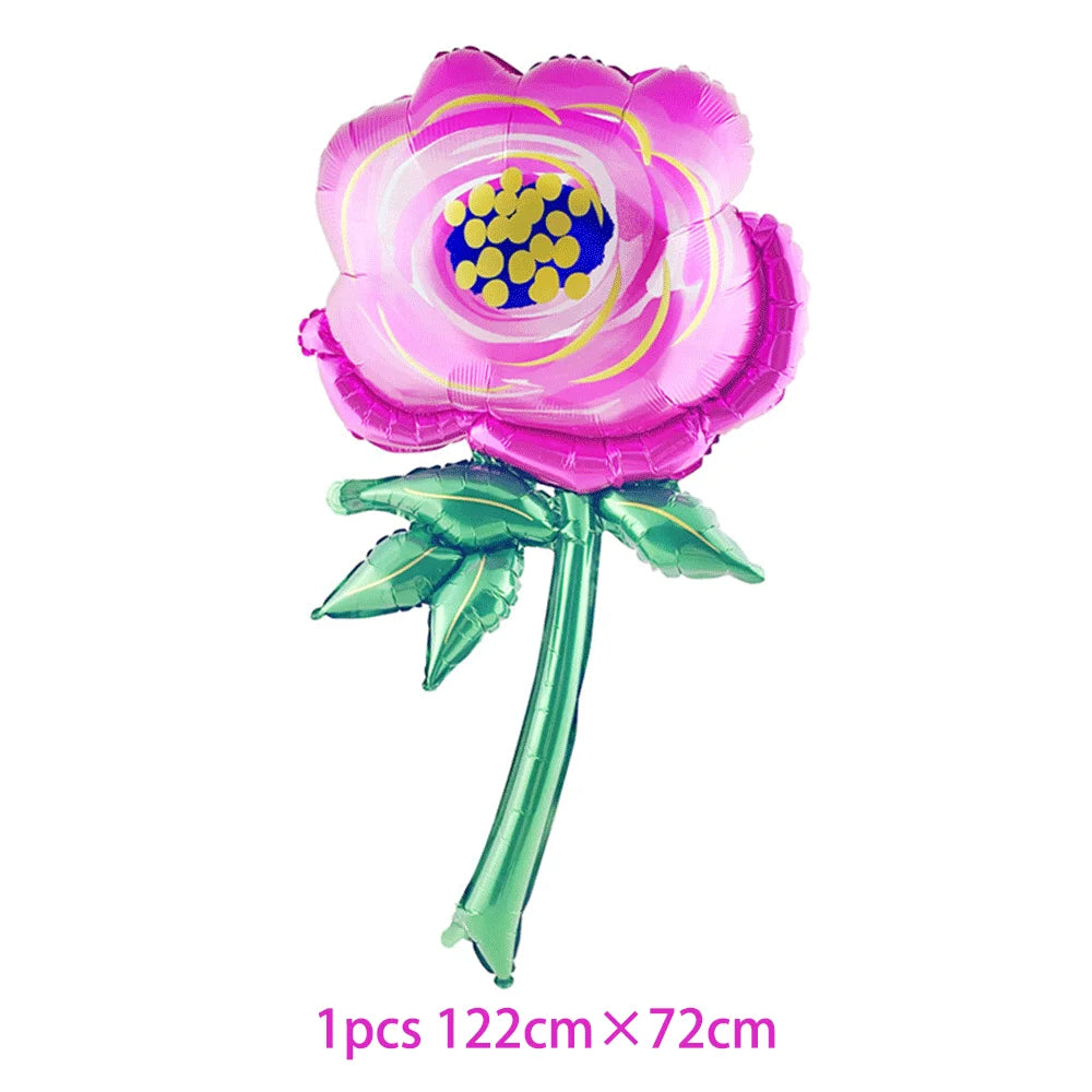 バルーン装飾 数字・バタフライなどレインボーカラーバルーン 誕生日用