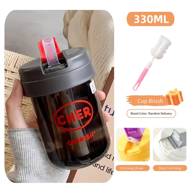 |イベント・ノベルティ用品 | かわいい子供用ストロー付きウォーターボトル |330ml