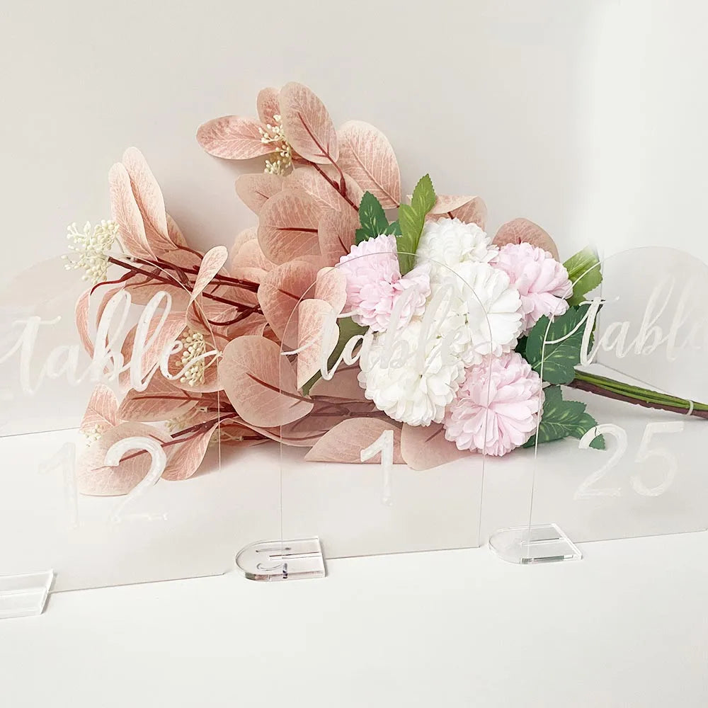 イベント・結婚式装飾|クリアアーチアクリルサイン10セット