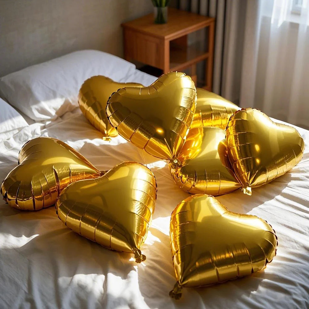 ローズゴールドハートバルーンセット