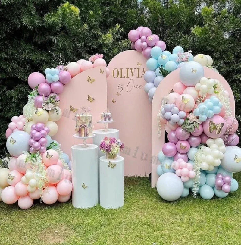 バルーン装飾 マカロンカラー&ゴールドバルーンセット 119個~235個入 可愛い