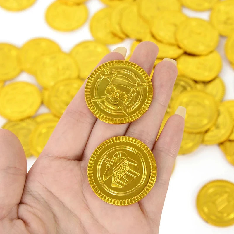 イベント・ハロウィングッズ|60個入り 海賊コイン シルバー&ゴールドセット