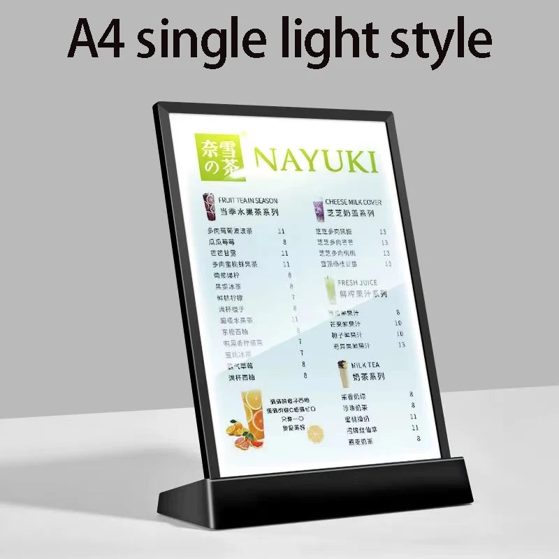高級アクリルメニューディスプレイラック