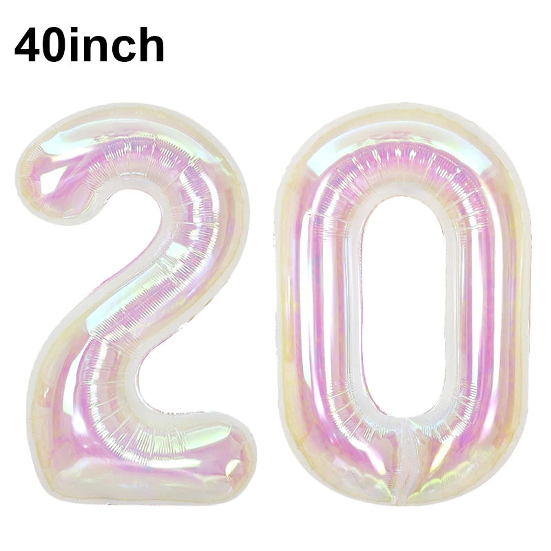 バルーン装飾 数字 レインボーカラーバルーン 誕生日パーティー用