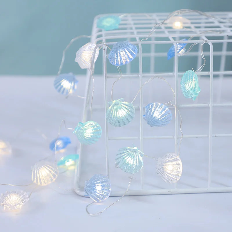 パーティー・インテリア用装飾 シェル&スター LEDライト 海モチーフ