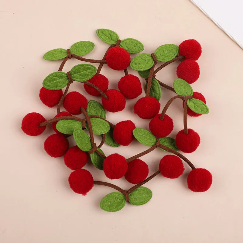 イベント・クリスマス装飾|フェルトボール チェリーガーランド デコレーション