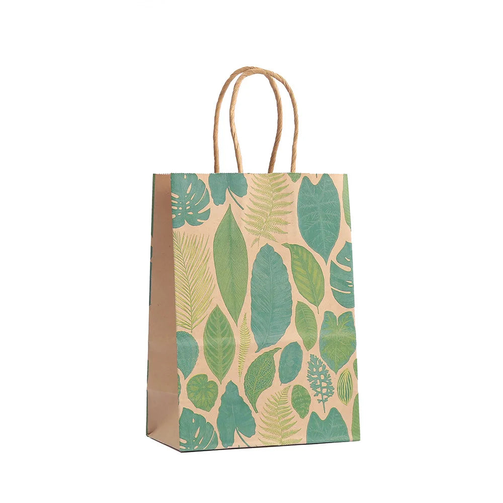 |イベント・ノベルティ用品 |トロピカルヤシ柄ギフトバッグ6個セット | 15x21x8c