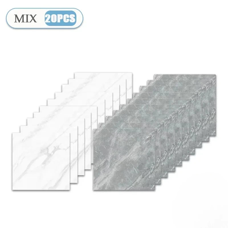 DIY用 マーブル柄タイル風 ステッカー 10枚入~50枚入 大容量