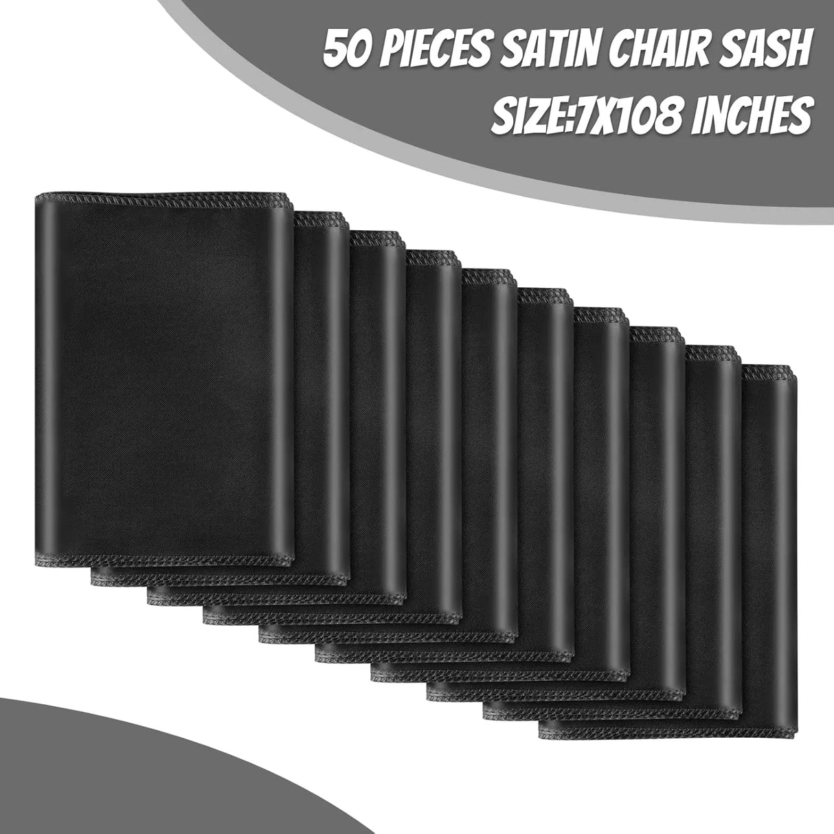 インテリア・パーティ装飾 | サテン椅子リボンセット | 全長2.75m