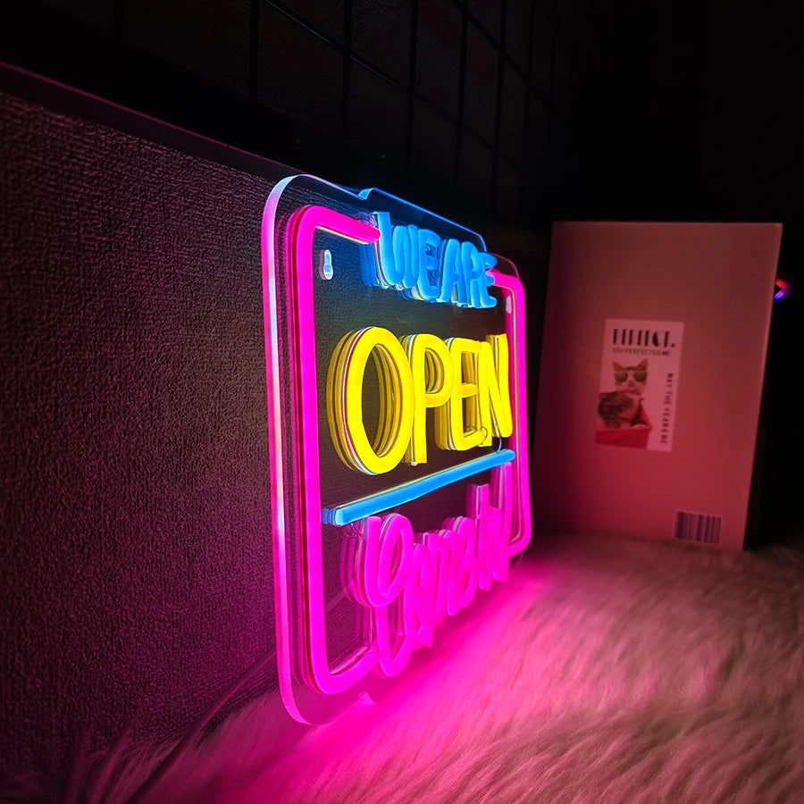 WE ARE OPEN Come In! LEDネオンサイン(ネオン看板)