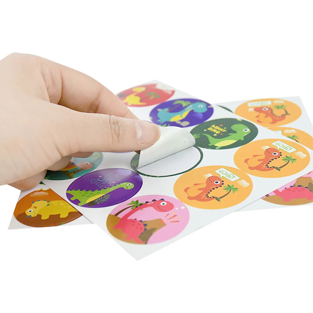 |ノベルティ用品 | ステッカー付恐竜プリント紙バッグ12個セット | W13×H24×D8