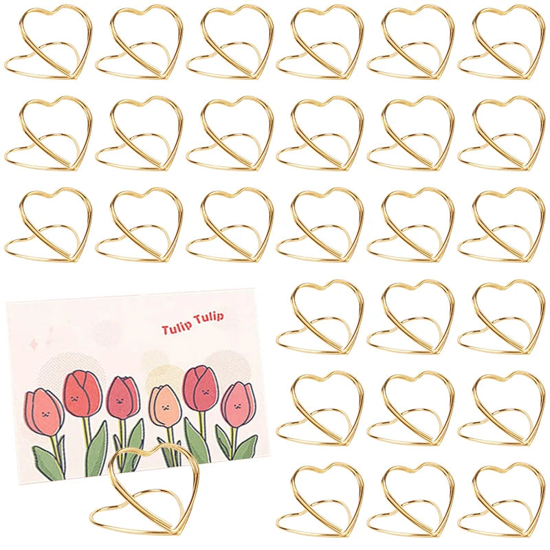 イベント・結婚式装飾|ハート型プレースカードホルダー 30/10個セット
