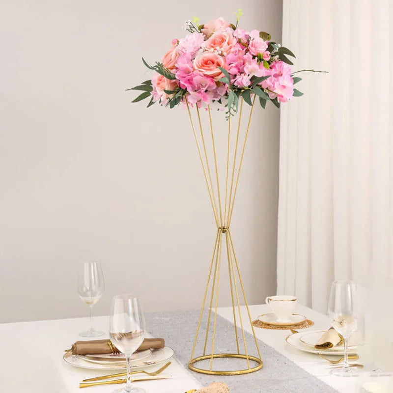 パーティー・インテリア装飾| ゴールド調メタル製フラワースタンド(50/68cm)