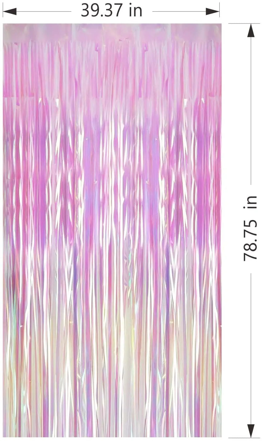 パーティー・インテリア用装飾 オーロラカラー・レインボーカラーカーテン 2色展開