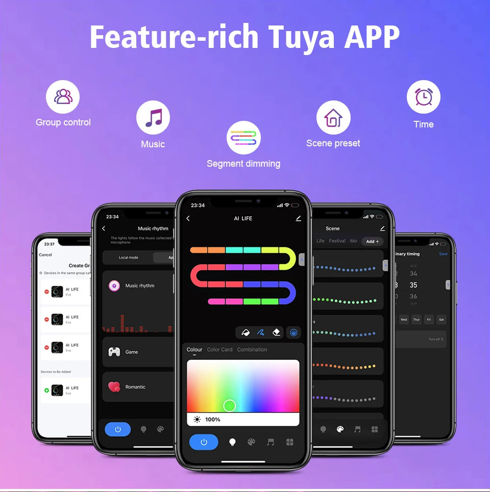 カーテンライト|イベント・クリスマス装飾|LED スマートカーテンライト(幅2M/3M)
