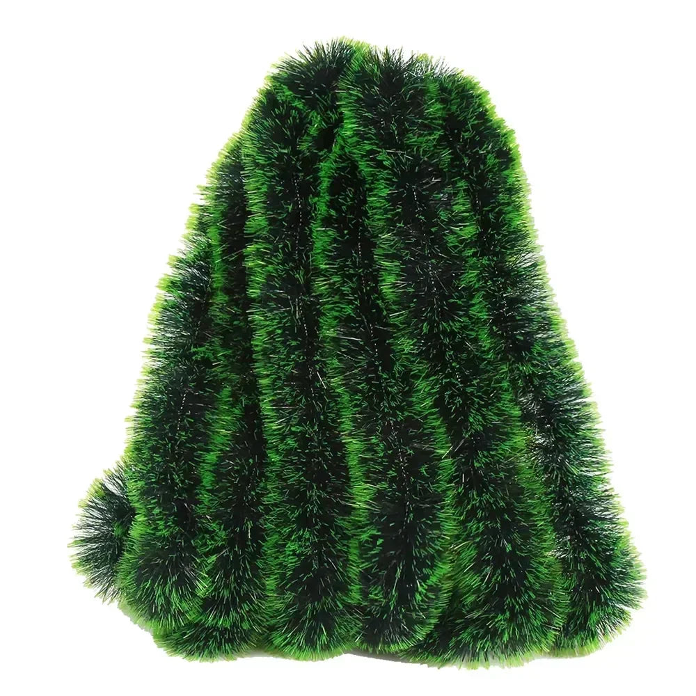 イベント・クリスマス装飾|ティンセル リボンガーランド 緑白