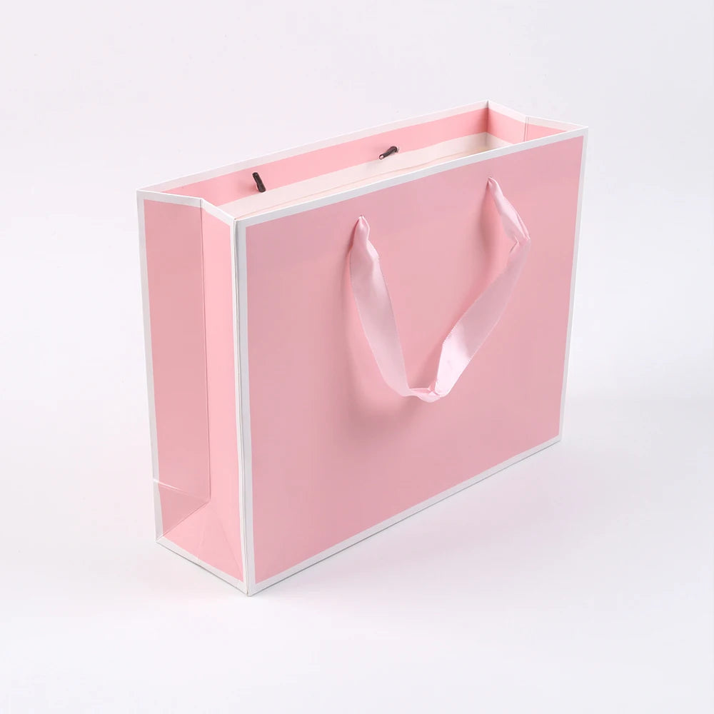 |ノベルティ用品 | リボンハンドル付きギフトバッグ | W27×H21×D8c