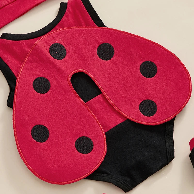 イベント装飾・ハロウィングッズ|ベビーてんとう虫コスチューム4点セット(0~12ヶ月)