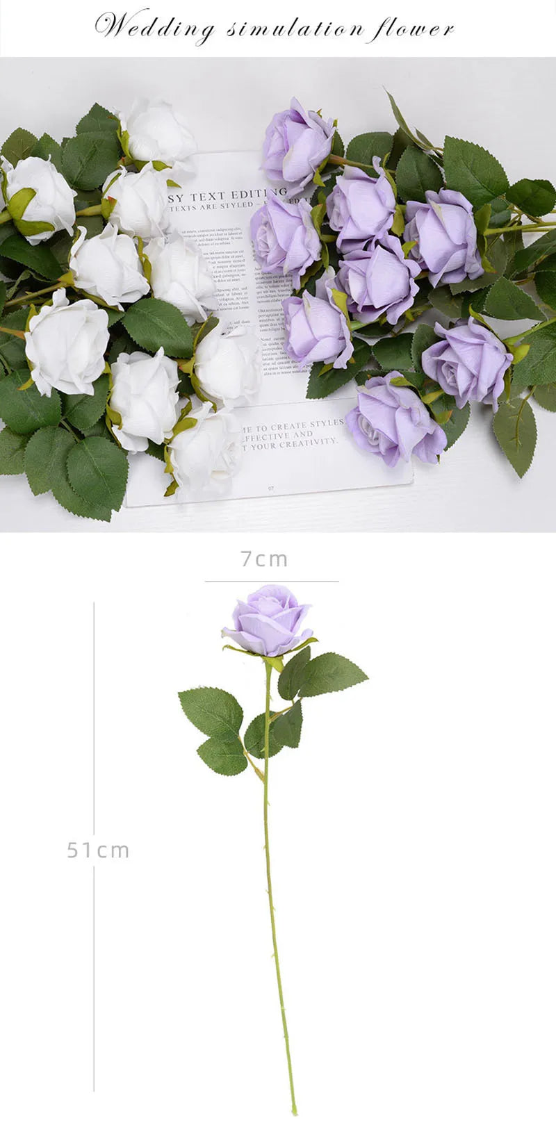 パーティー・インテリア装飾|造花バラの花束セット(51cm)