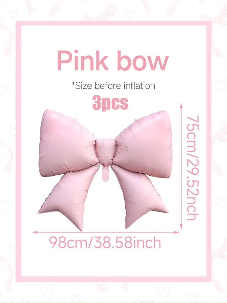 イベント・バルーン装飾|大きなリボン型バルーンセット(3個)
