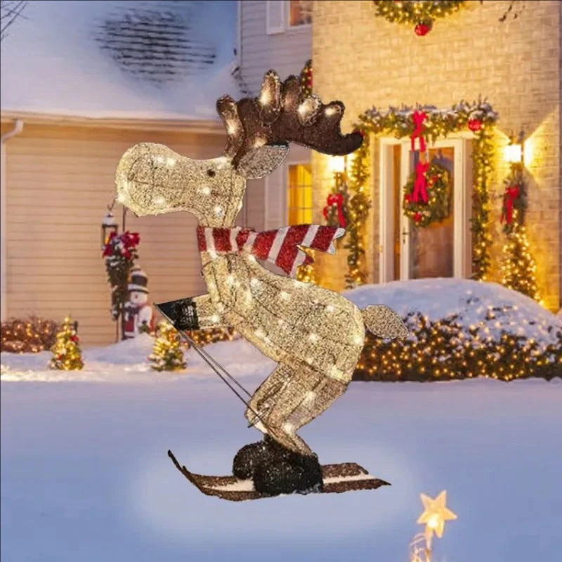 モチーフライト|イベント・クリスマス装飾|LEDライト付きトナカイオーナメント