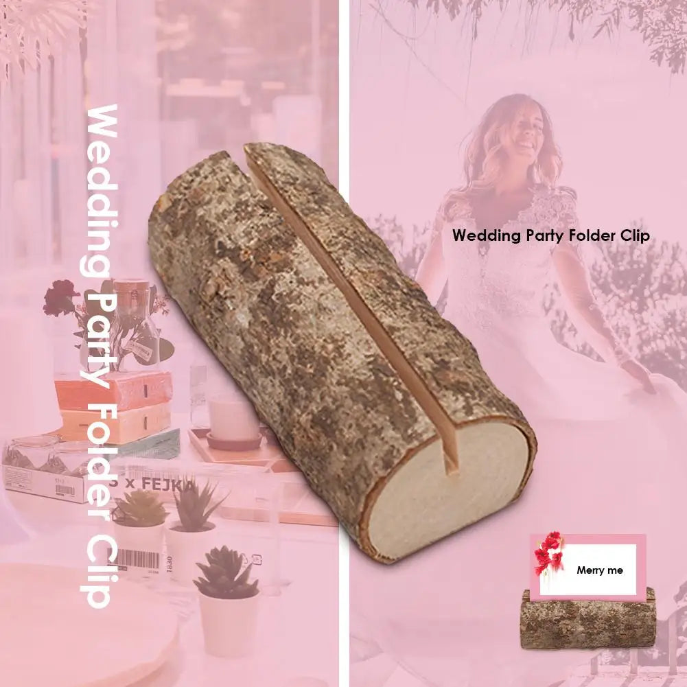 イベント・結婚式装飾|天然木製プレースカードホルダー10個セット