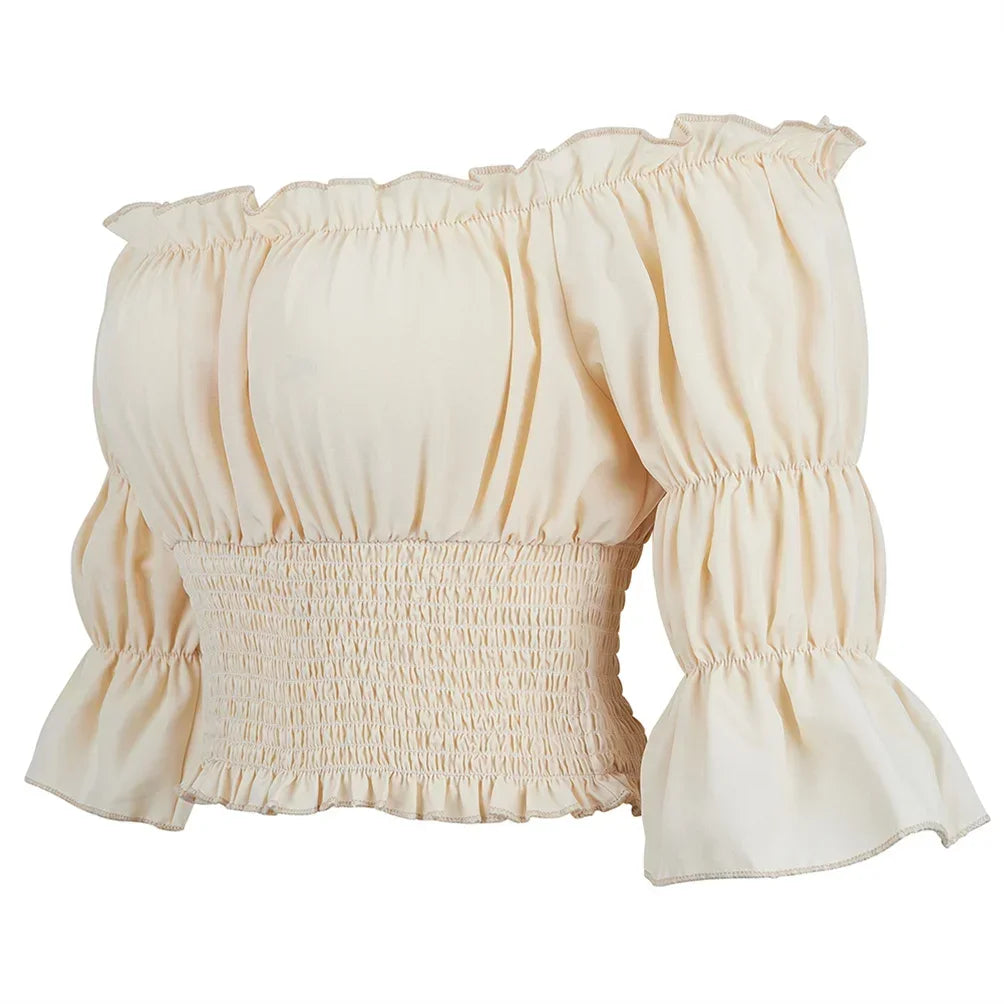 イベント・ハロウィングッズ|シャーリングオフショルダートップス (XS~XXXL)