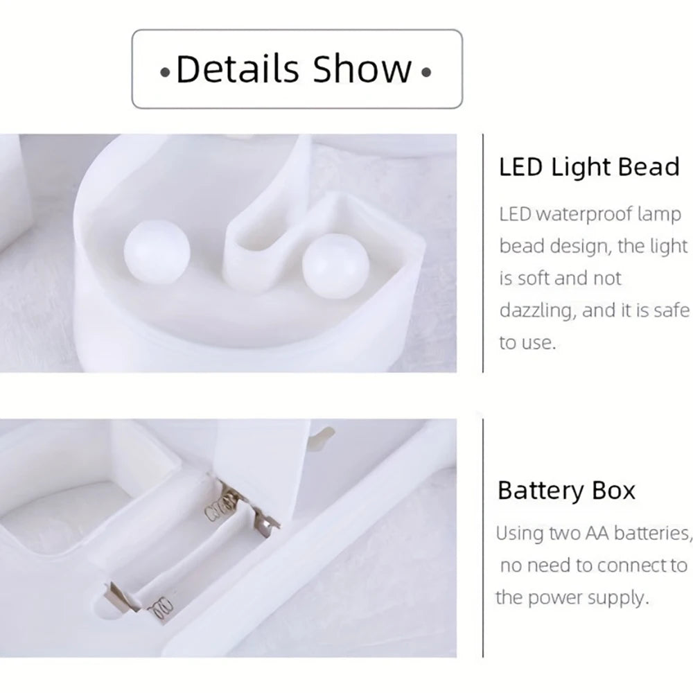 【LED装飾】LEDライト・デコレーションライト(アルファベット/数字)マルチカラー 22cm