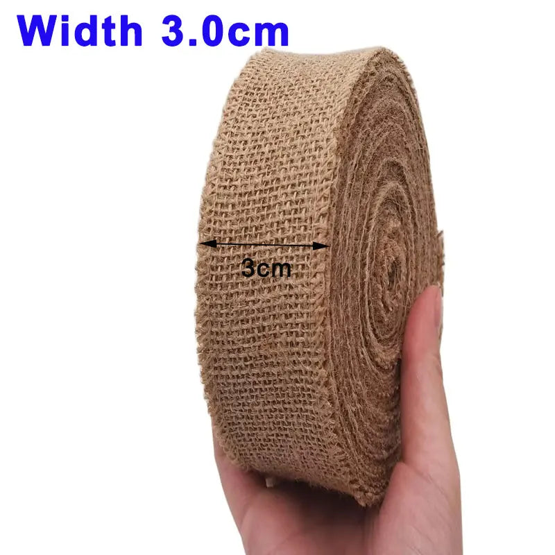 インテリア・パーティ装飾 | 天然麻素材リボン | 1m/2m/5m/10m巻