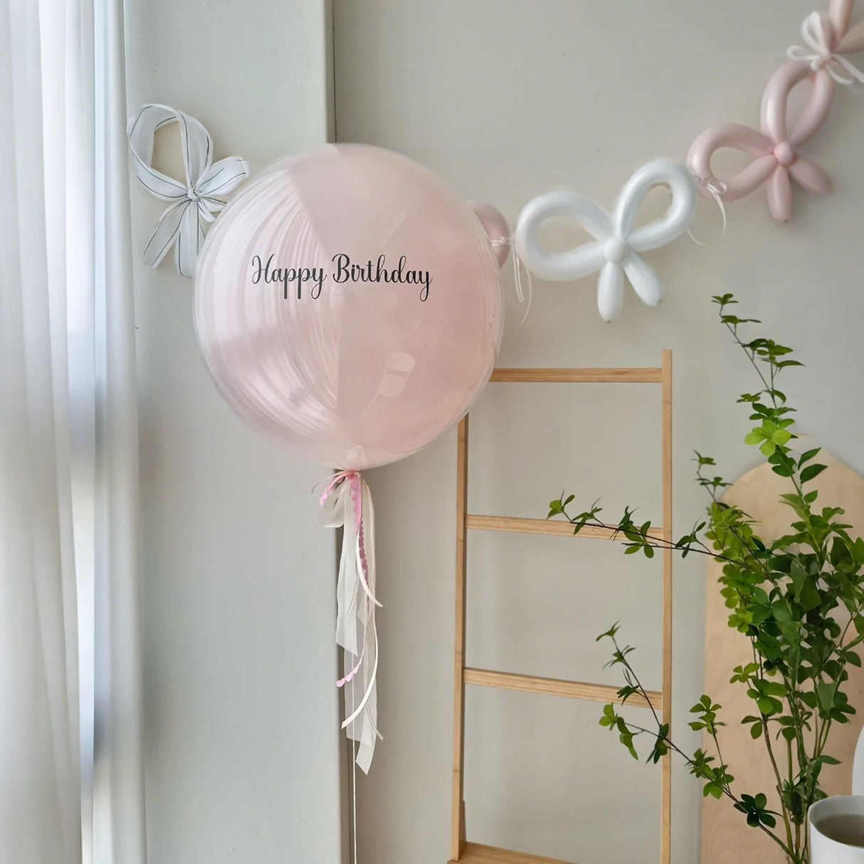 イベント・バルーン装飾|リボン付き数字バルーンセット(13個)