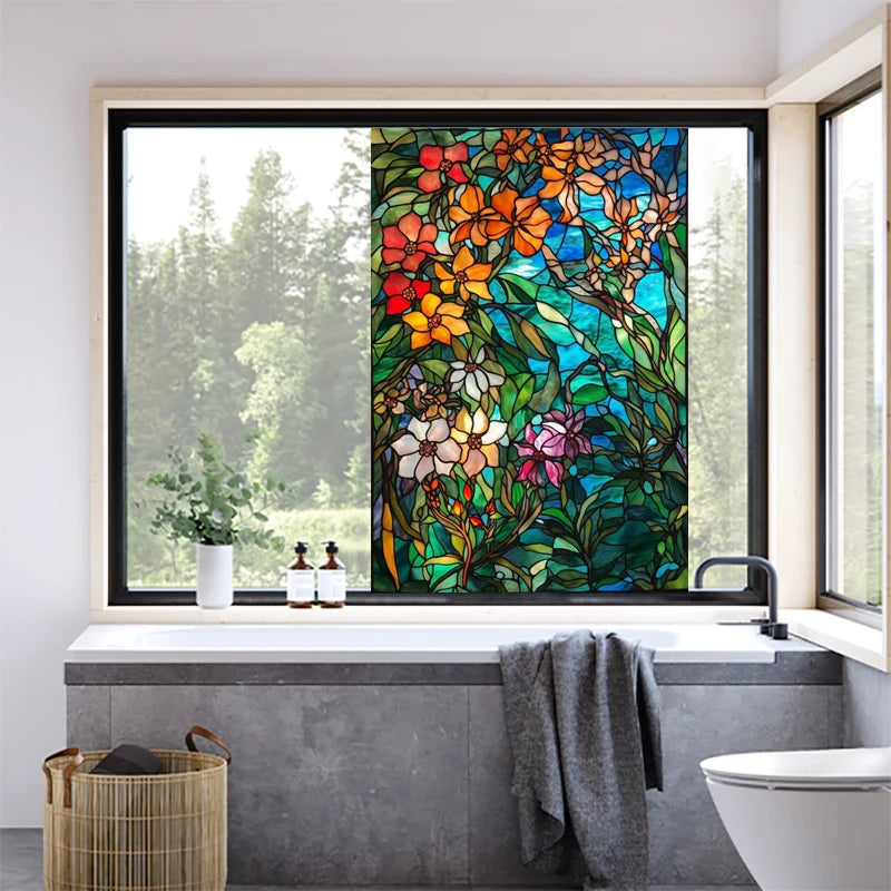 ステンドグラス教会風 ウィンドウフィルム(UVカット・静電気吸着タイプ)