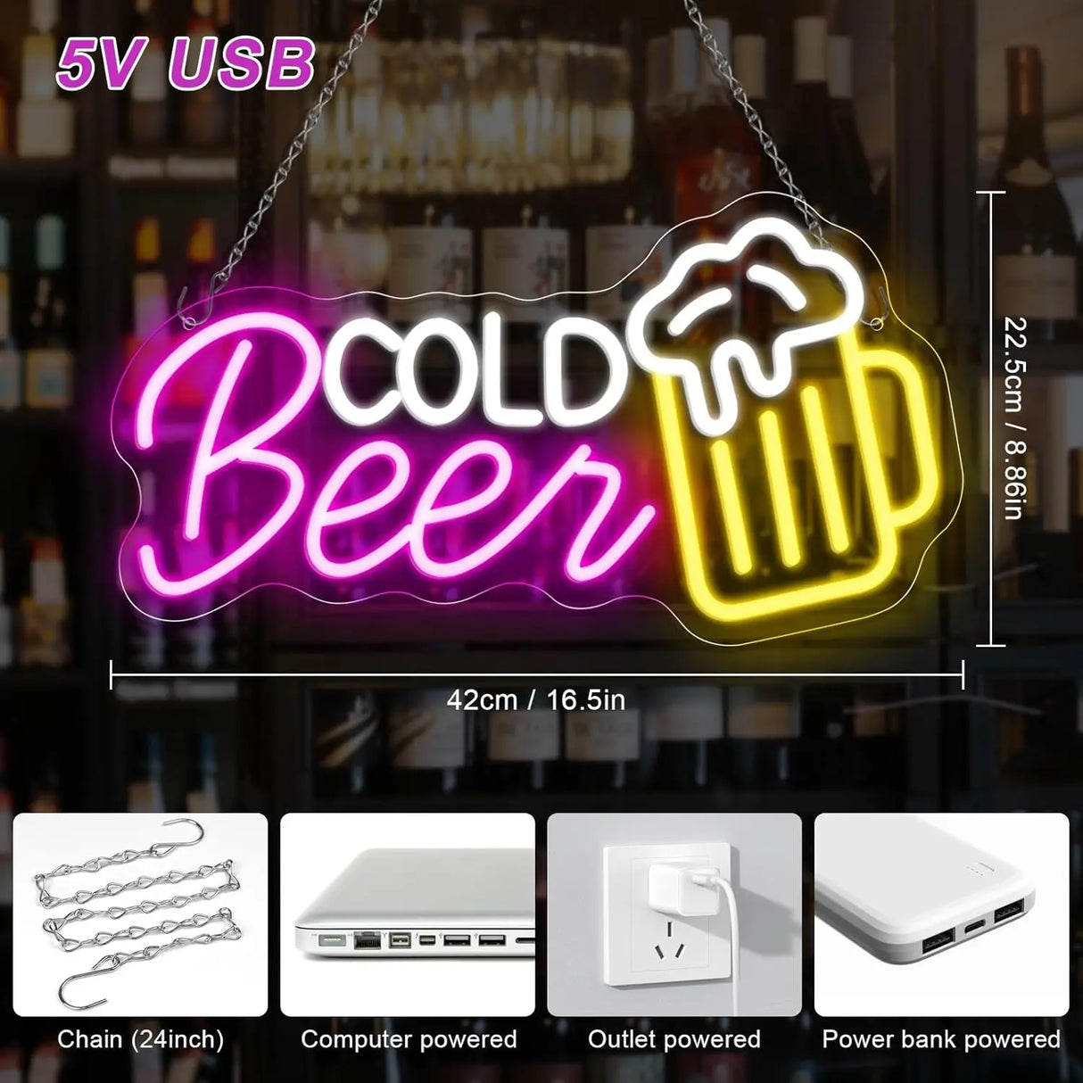 COLD Beer ネオンサイン(ネオン看板)