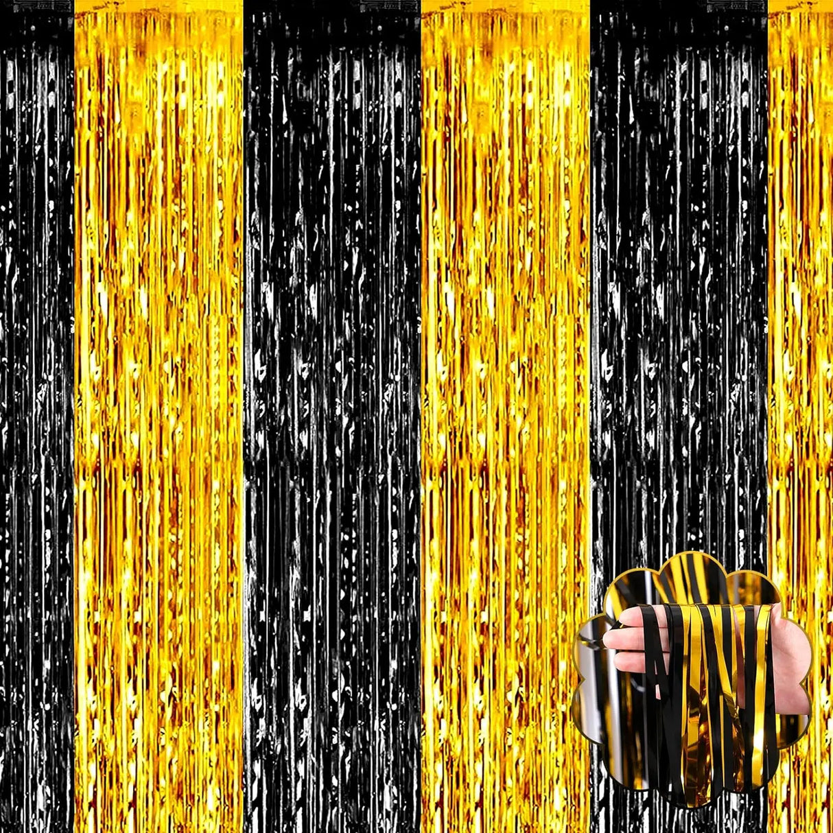 イベント・パーティーグッズ|ホイルフリンジカーテン6枚セット