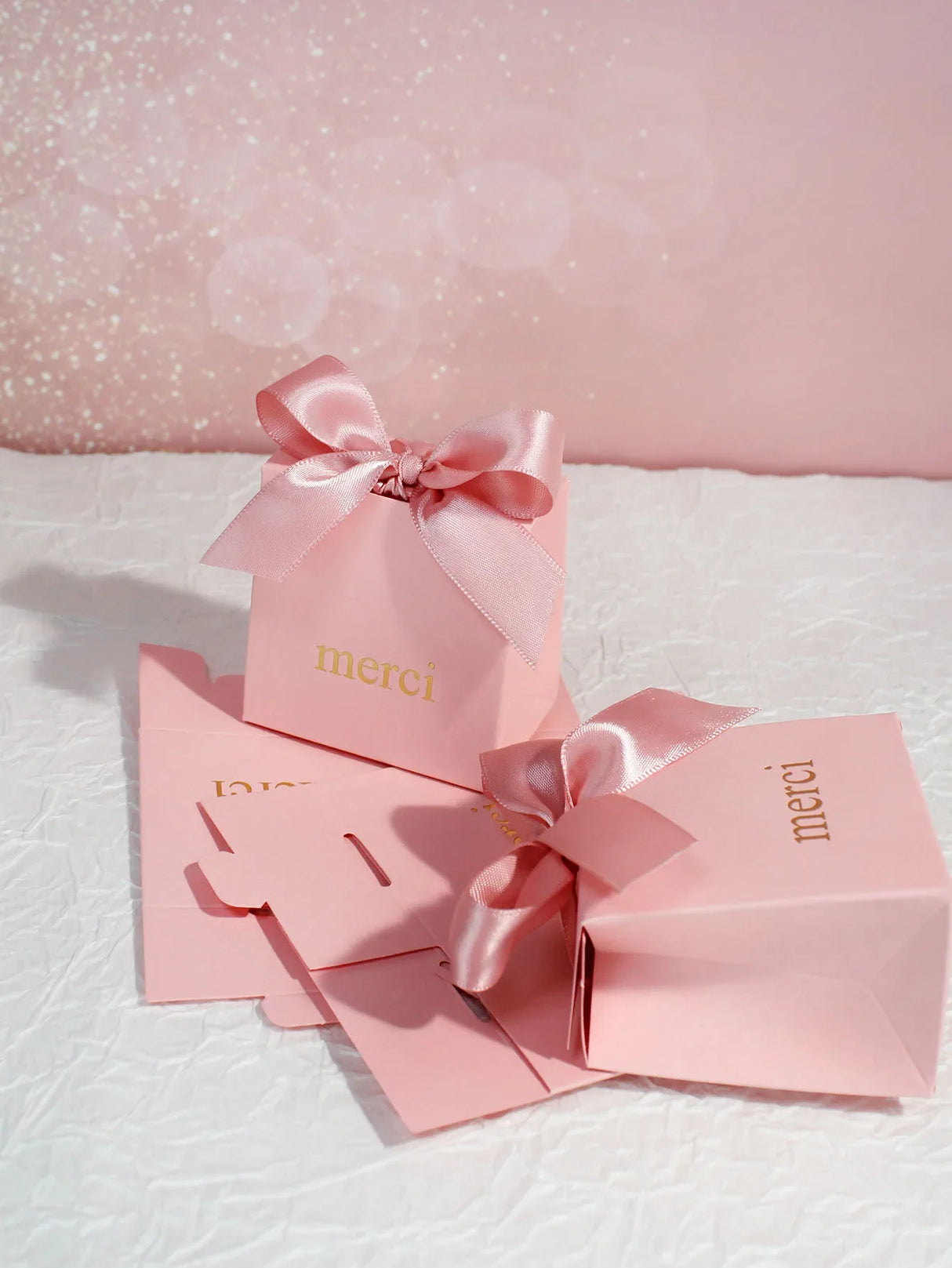 |イベント・ノベルティ用品 | リボン付き小型ギフトバッグ | 7×7×5c