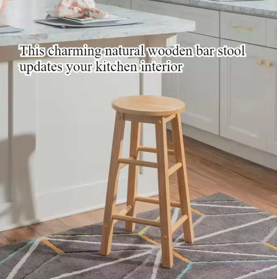 モダン無垢材ハイスツール バー・商業用