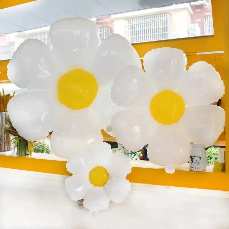 イベント・バルーン装飾 | デイジーバルーン ホワイト&イエローセット | 1/3/5/10個