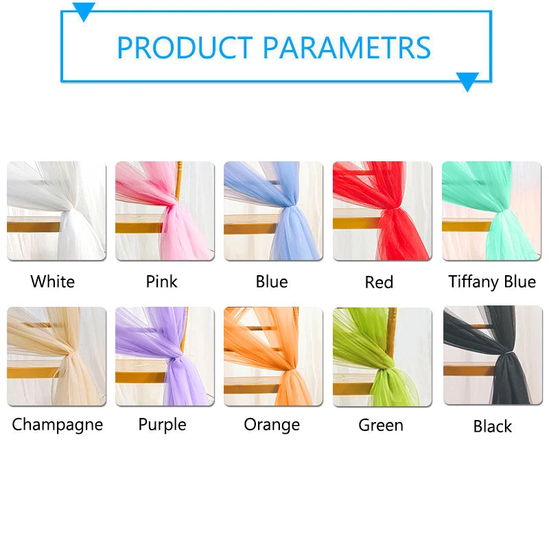 パーティー・インテリア装飾 シフォン素材カーテン 5M/10M 透明感