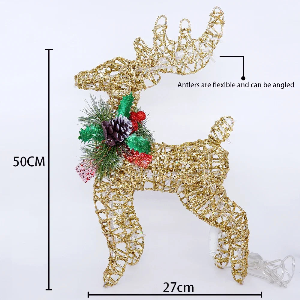 イベント・クリスマス装飾|鉄製トナカイライトイルミネーション(30c/40c/50c)