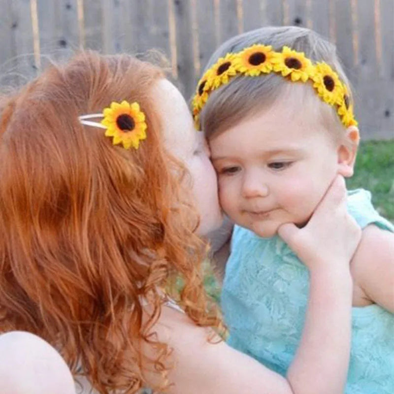 50/100個 4.5cm 小ぶりなフェイクグリーン シルク素材の ひまわり・デイジー