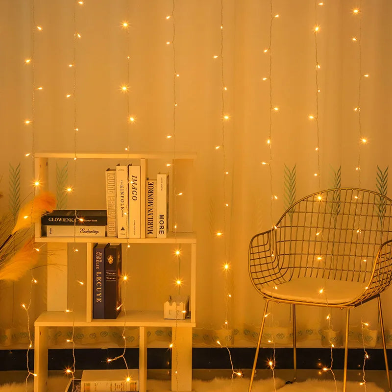 カーテンライト|イベント・クリスマス装飾|LED USB接続カーテンライト リモコン付(3M)