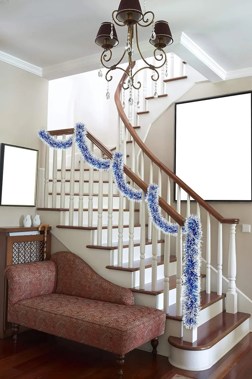 クリスマスリース|メタリックストリーマー 緑 2m