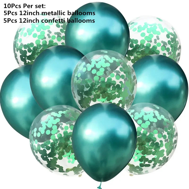 カラフル紙吹雪ラテックスバルーン10個セット
