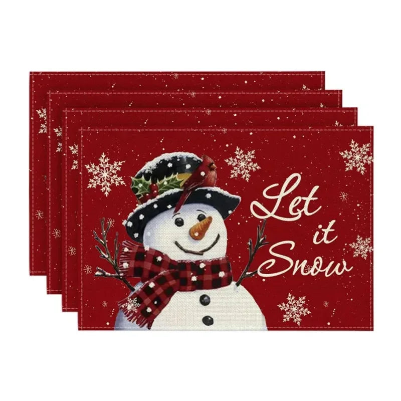 クリスマスランチョンマット|テーマ プレースマット 4枚セット