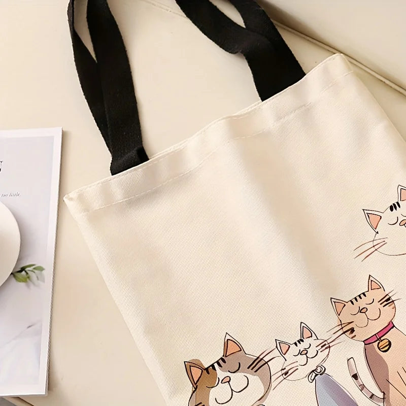 |ノベルティ用品 | かわいい子猫柄プリントバッグ | 35x40c