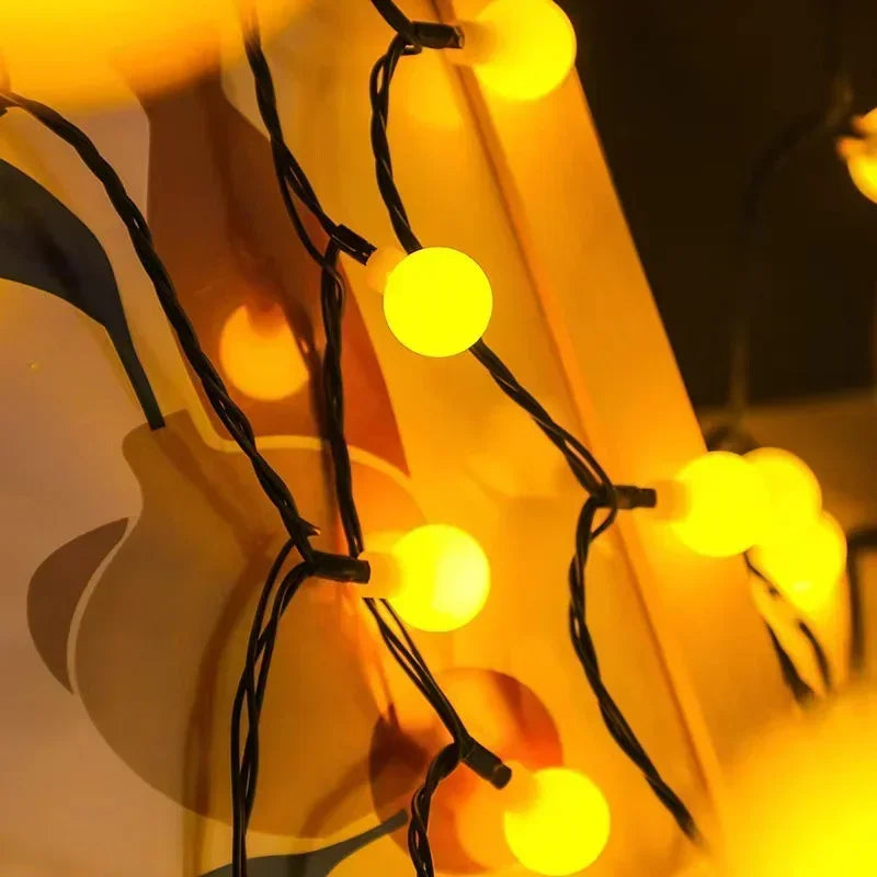 ソーラーライト|イベント・クリスマス装飾|ソーラー式 LEDストリングライト 8モード (5m/7m/12m)